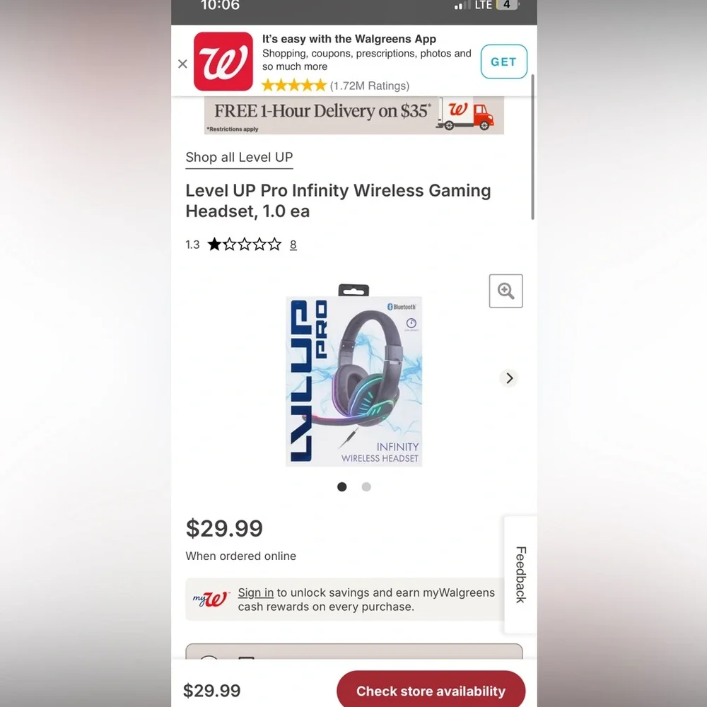 LVL UP PRO Infinity Wireless Bluetooth Headset